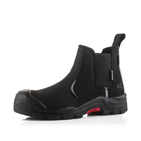 Buckbootz Nkz101Blk Black Nubuck Safety Boot — Dealer Series, Non-Lace Design 1