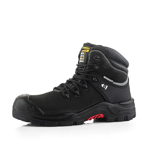 Buckbootz Nkz102Blk Black Nubuck Safety Lace Boot — Dealer Series 1