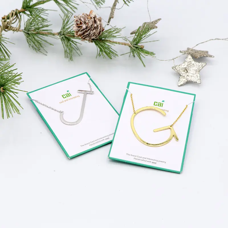 Cai Sideways Initial Necklace – Large Gold-Finished Monogram Pendant 1