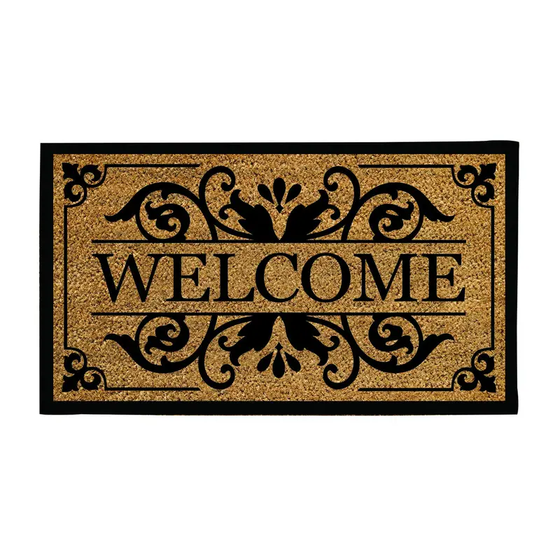 Cambridge Welcome Doormat In Natural Coir 1