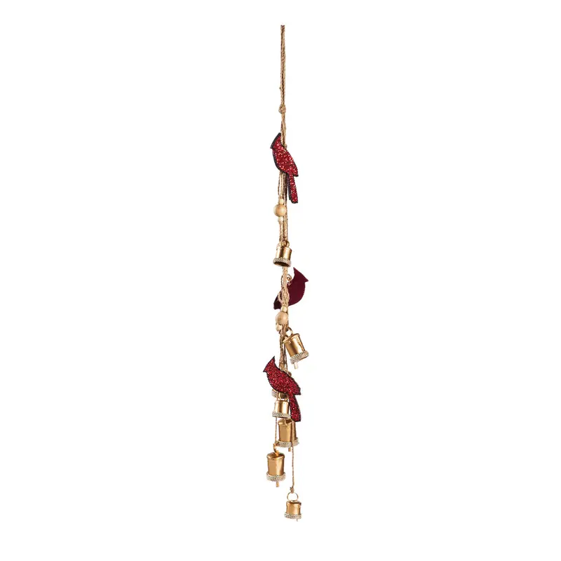 Cardinal And Bell Wind Chime For Outdoor Or Porch 1