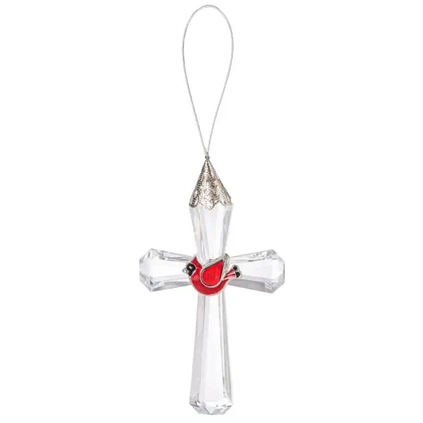 Cardinal Cross Holiday Ornament 1