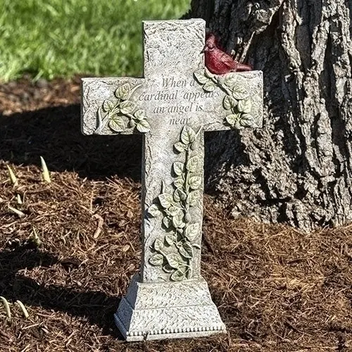 Cardinal Memorial Cross – 16-Inch Tall Tribute 1