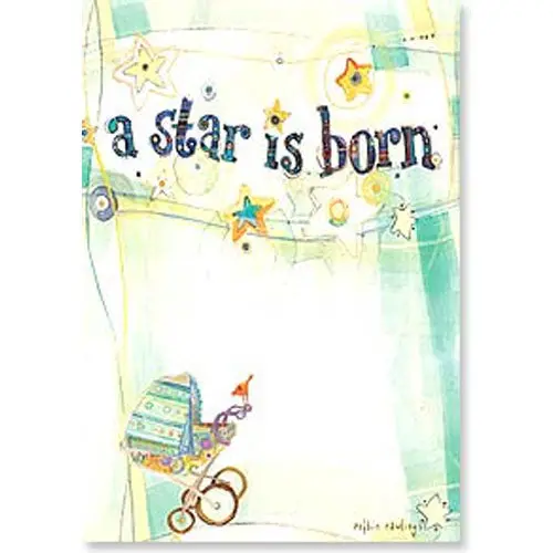Celebratory 'A Star Is Born' New Baby Card 1