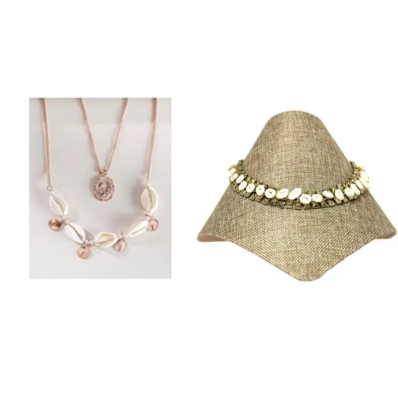 Charlie Paige Gold Necklace Featuring Faux Shell Accents 1