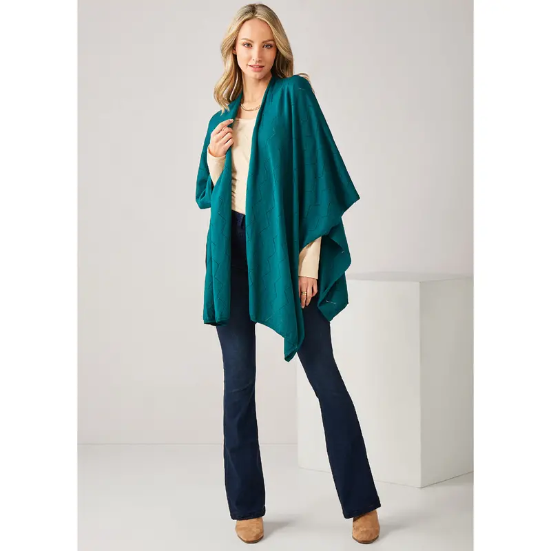 Charlie Paige Lux Kimono Wrap In Deep Teal – Lightweight Robe Style 1
