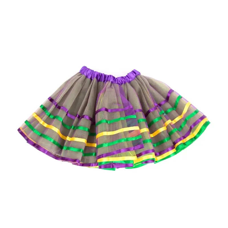 Child-Sized Layered Mardi Gras Tutu 1