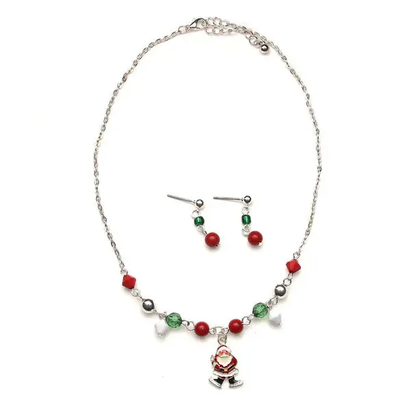 Children’S Christmas-Themed Necklace Set – Festive Holiday Jewelry 1