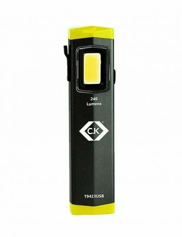 Ck Tools T9423Usb Magnetic Cob-Led Pocket Torch — 240 Lumens, Rechargeable 1