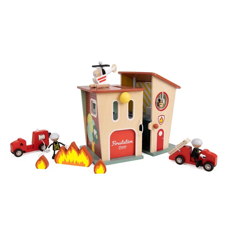 Classic World Fire Station Playset With Accessories 1