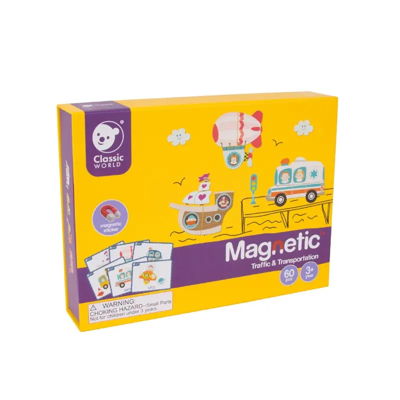 Classic World Magnetic Play Set: Traffic And Transportation Vehicles 1