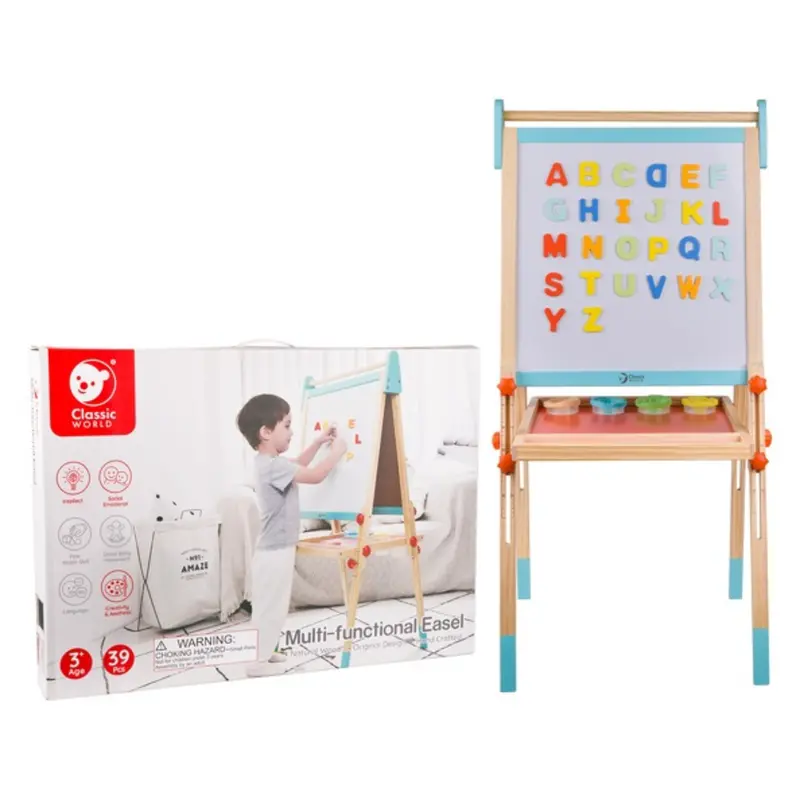 Classic World Multi-Functional Easel – Adjustable Art & Learning Station 1