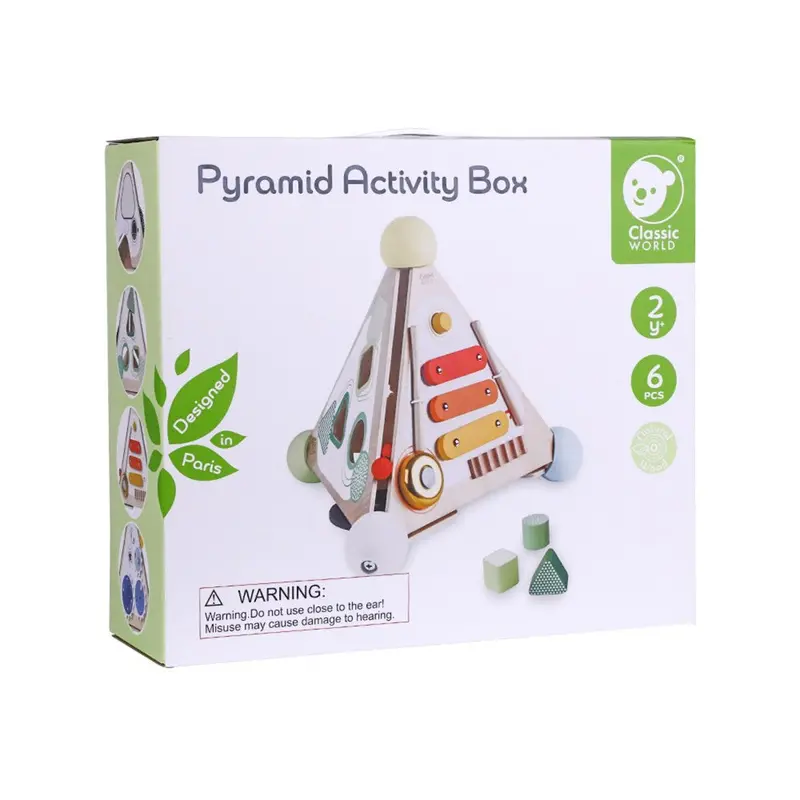 Classic World Pyramid-Shaped Activity Box For Sensory Play 1