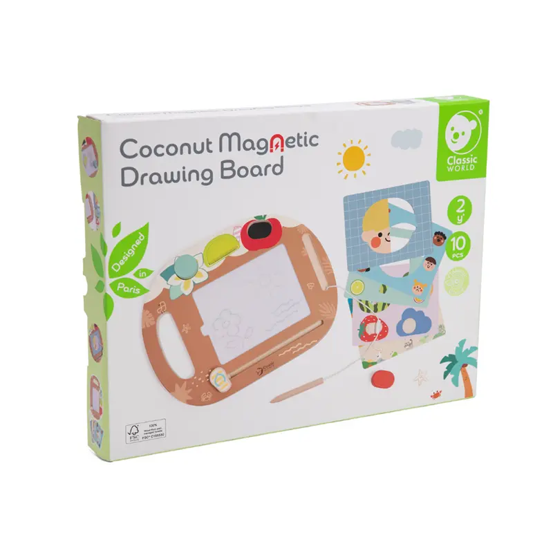 Coconut-Shaped Magnetic Drawing Board – Classic World Eco-Friendly Sketch Toy 1