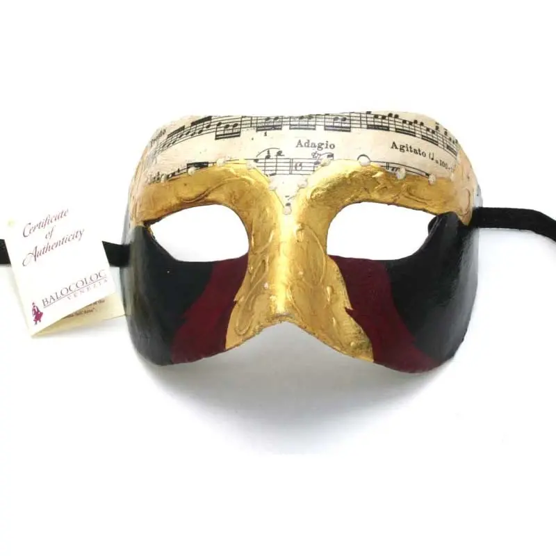 Colombina Mask With Musical Motif Decorative Piece 1