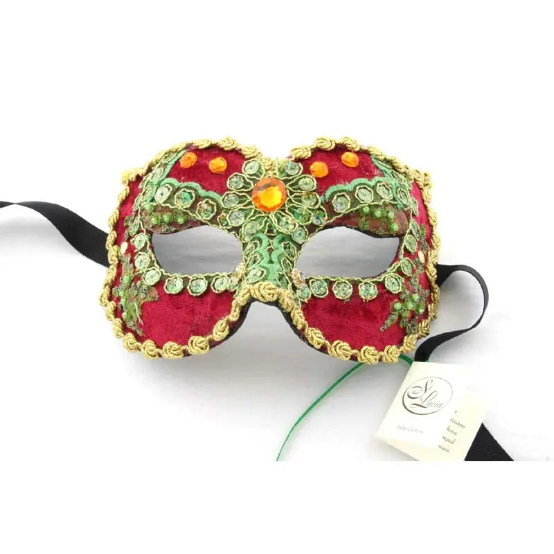 Colorosa Elfe Half-Mask In Red And Green – Inspired By Si Lucia 1