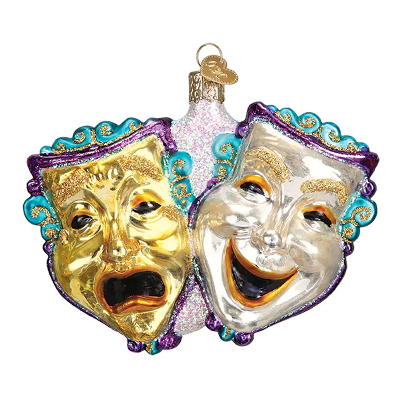 Comedy And Tragedy Dual-Face Theatrical Ornament 1
