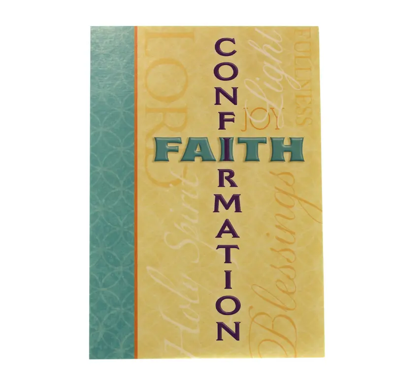 Confirmation Card Featuring Cross-Shaped Faith Design 1