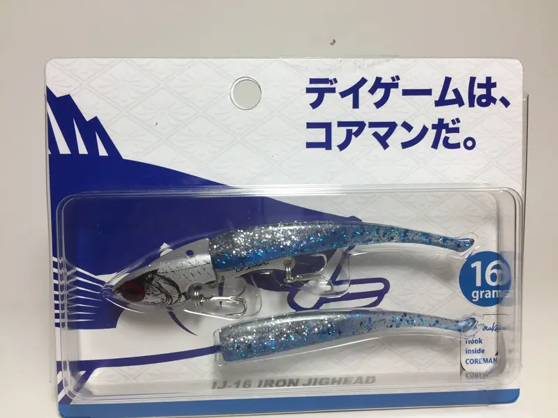 Coreman Iron Jighead Ij-16 (16G) With Alkali 70Mm Soft Bait – Maiwashi Pattern 1