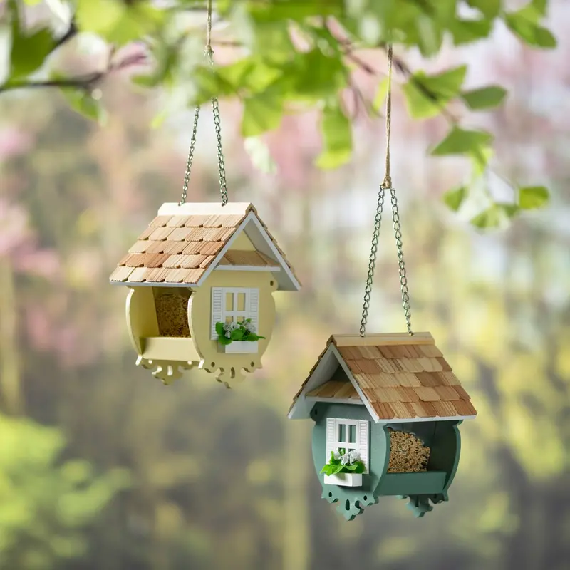 Cottage-Style Wooden Bird Feeder – Two Distinct Styles From Plow & Hearth 1