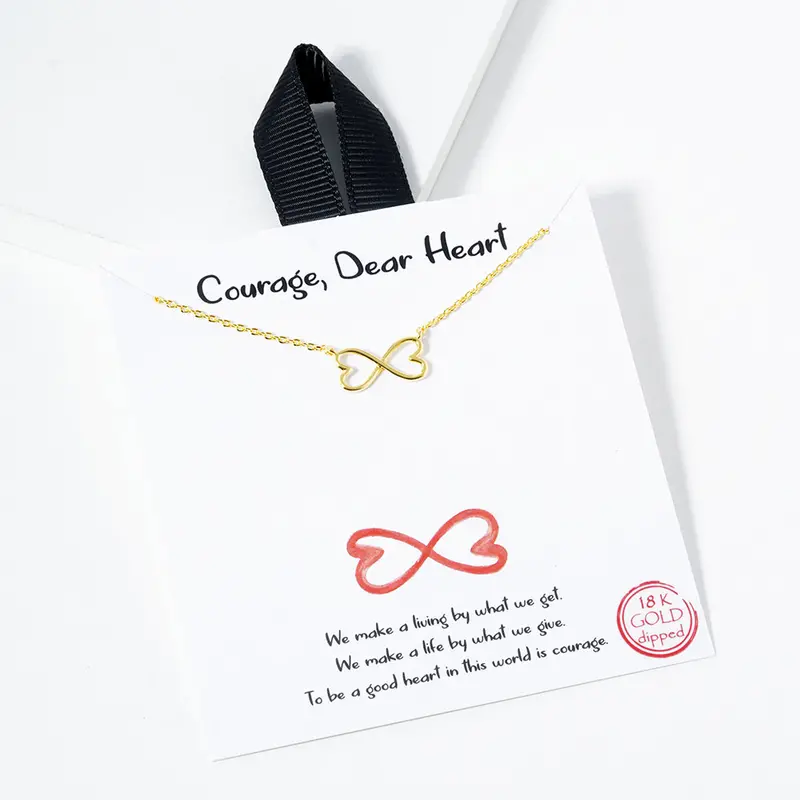 Courage Symbol Pendant Necklace – Gold Finish 1