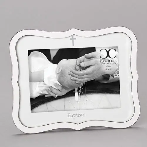Cream-Colored 4X6 Baptism Photo Frame 1