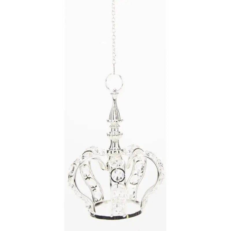Crystal Crown Decor – Sparkling 7.5-Inch Jewel-Adorned Display Piece 1
