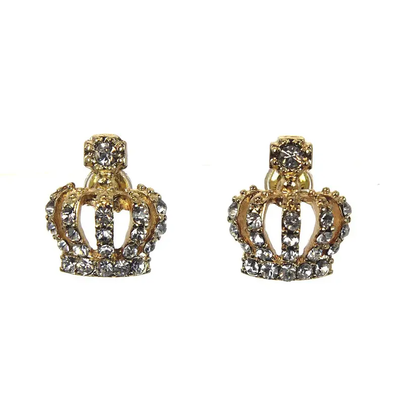 Crystal Crown Stud Earrings For Everyday Wear 1