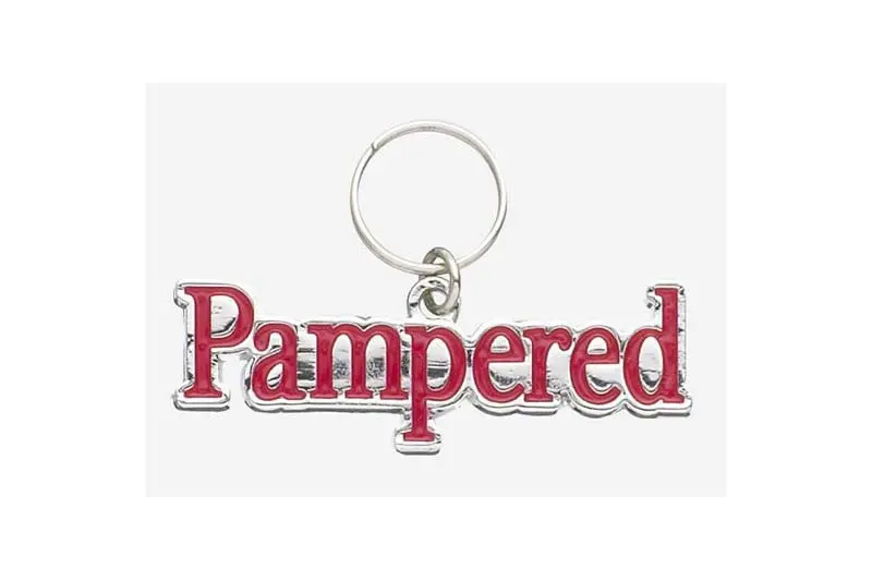 Custom-Polished 'Pampered' Pet Charm For Collars Or Keychains 1