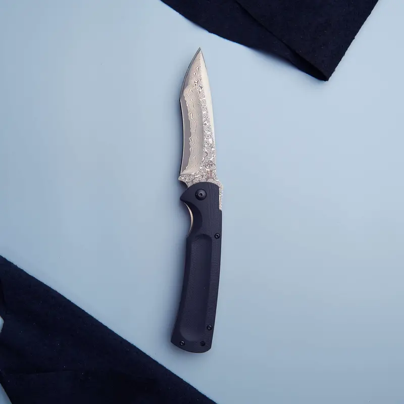 Damascus Outdoorsman Knife – Full-Tang, High-Performance Blade 1