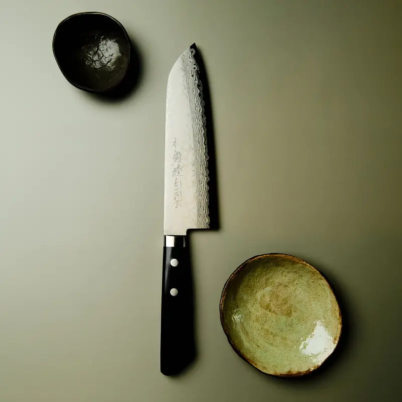 Damascus Vg-10 Santoku Chef Knife – 165Mm Blade, Japanese Forged Steel 1