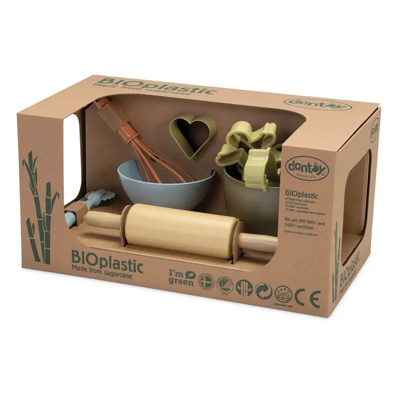 Dantoy Bioplastic Baking Play Set – Natural Material Kitchen-Themed Toys 1