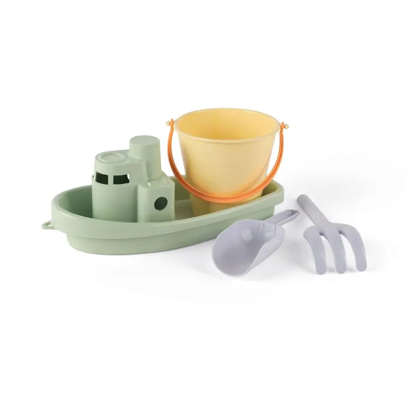 Dantoy Pastel Recycled Boat & Sand Play Set – 4-Piece Bundle 1