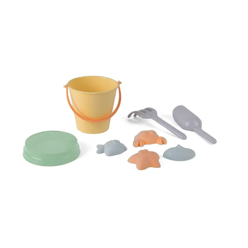 Dantoy Pastel Recycled Bucket Set With Carry Net – 2-Piece Kit 1