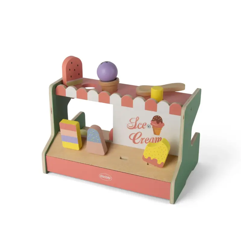 Dantoy Playful Wood Ice Cream Shop Role-Play Toy 1