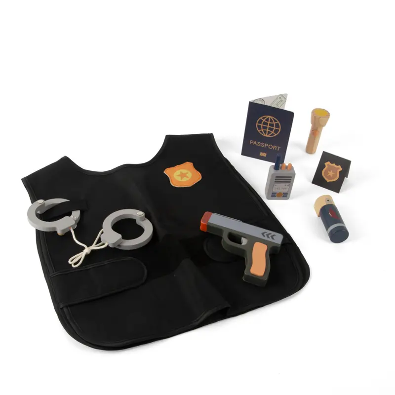 Dantoy Playful Wood Police Pretend Play Set 1