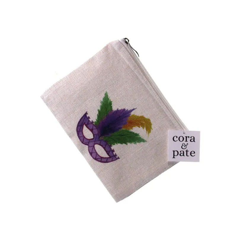 Decorative Mardi Gras Mask Storage Pouch 1