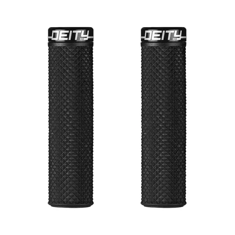 Deity Supracush Lock-On Grips – 133Mm, Black Pair 1