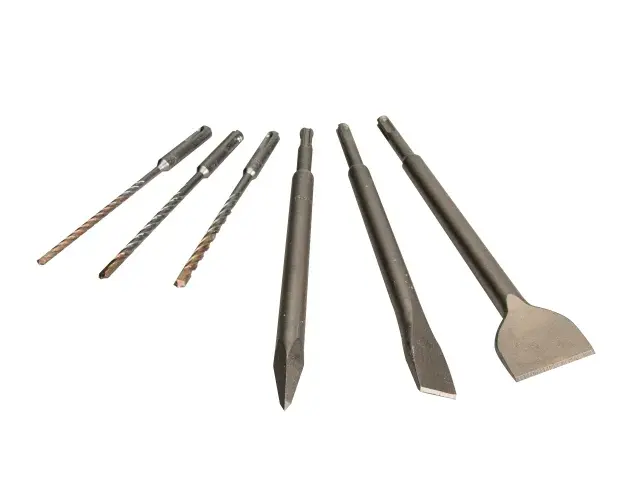 Dewalt 6-Piece Sds Plus Rotary Hammer Bit And Chisel Set 1