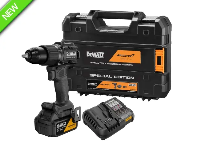 Dewalt Mclaren F1 Combi Drill – 18V Cordless Brushless Drill Driver (Dcd86Mp1T) 1