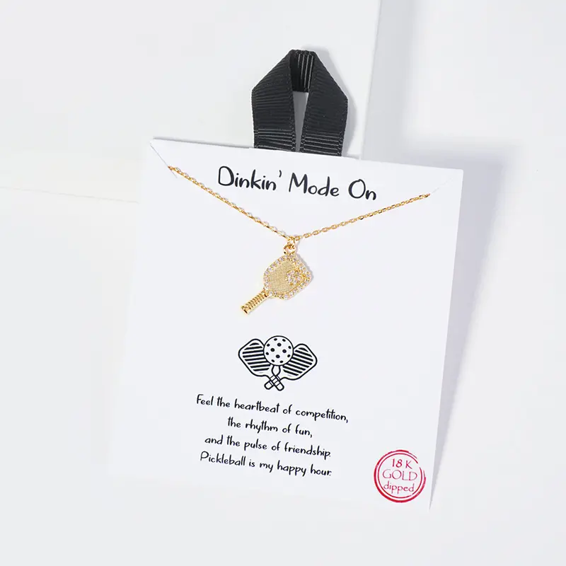 Dinkin’ Mode Pickleball Lifestyle Necklace 1