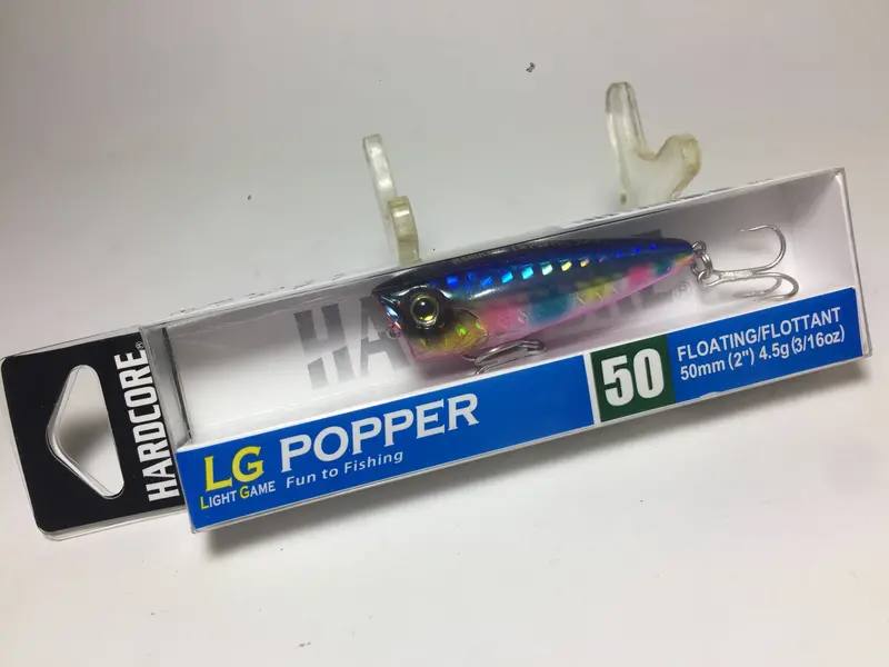 Duel Hardcore Lg Popper 50 Topwater Lure In Blue Pink Candy 1