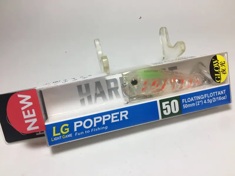 Duel Hardcore Lg Popper 50 Topwater Lure In Glow Head Okiami 1