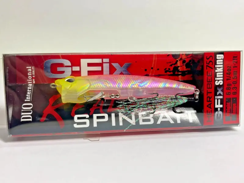 Duo Realis Heartbee 75S Spinbait – Mat Pink Chartreuse Accent 1