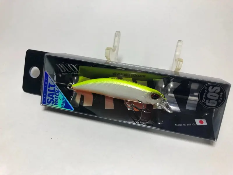Duo Spearhead Ryuki 60S Saltwater Jerkbait – Pearl Chartreuse Ob2 Finish 1