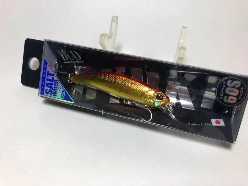 Duo Spearhead Ryuki 60S Saltwater Jerkbait – Red Back Medallion Design 1