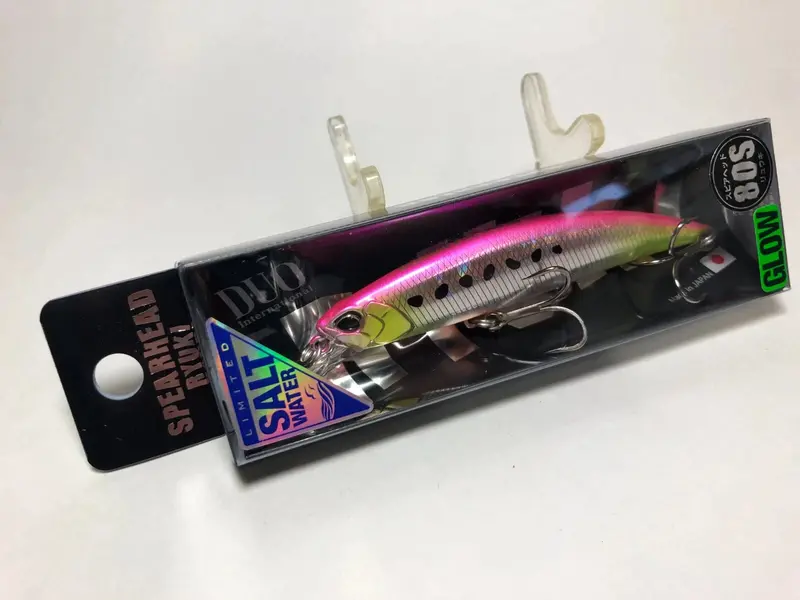 Duo Spearhead Ryuki 80S Saltwater Jerkbait – Tropical Sardine Glow Finish 1