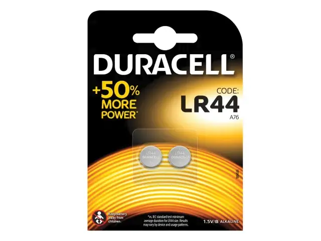Duracell Lr44 (A76) Alkaline Button Cell — 2-Pack 1