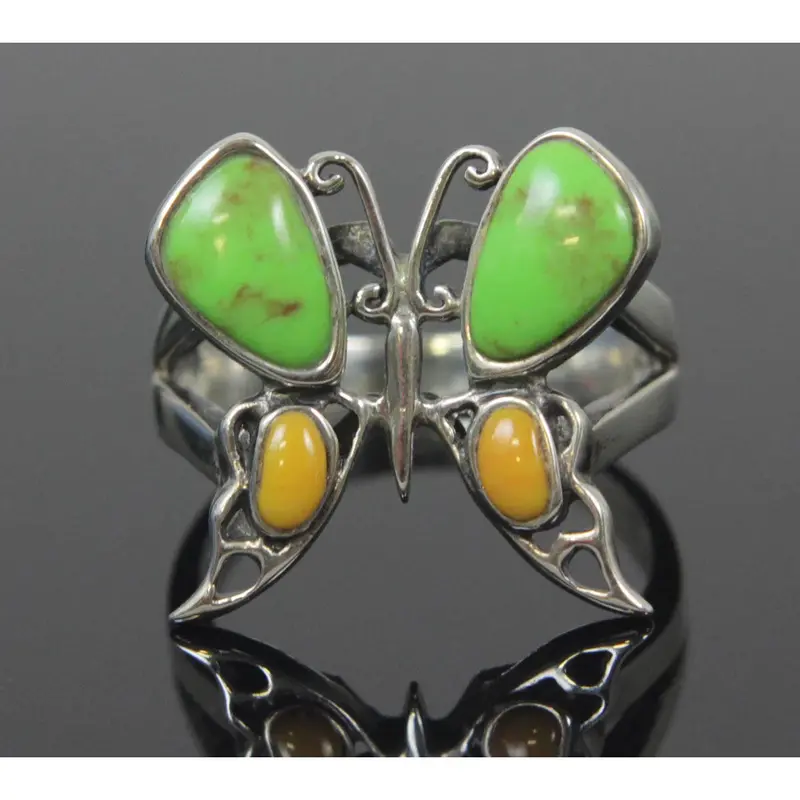 Elegant Butterfly Band Ring – Sterling Silver, Size 8 1