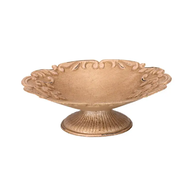 Elegant Oval Serving Bowl On Decorative Pedestal Stand 1